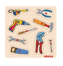 1001-CS Chiva, Tamir Aletleri Ahşap Puzzle
