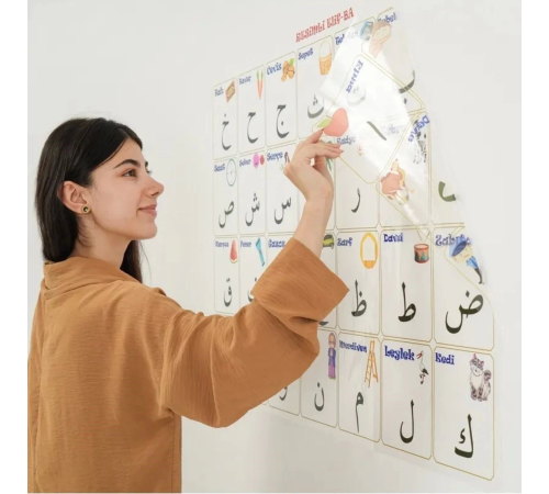 100x150 cm Statik Kağıt Elif-Ba Öğrenme Tahtası 100x150 cm Statik Kağıt Elif-Ba Öğrenme Tahtası