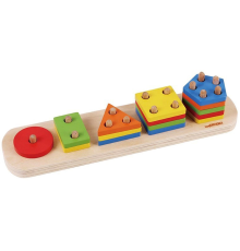 1013-SKC Chiva, Beşgenli Geometik Şekiller - Ahşap