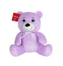 1022L  Göbekli Peluş Ayı 28 cm Lila -Selay Oyuncak