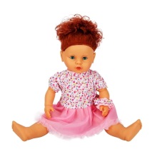 1060011 Lila Sesli Saçlı Et Bebek 60 cm