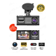 1080P Dash Cam Full Hd Araç içi Kamera Ön Arka ve İç Kayıt 3 Kamera Gece Görüşlü G Sensör Geniş Açı