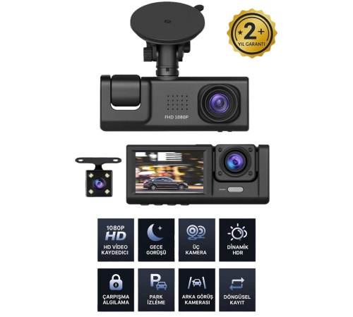 1080p Wifi Full Hd Araç Içi Kamera Arka Ön Iç Kayıt 3 Kamera Gece Görüşlü Gsensör Geniş Açı 1080p Wifi Full Hd Araç Içi Kamera Arka Ön Iç Kayıt 3 Kamera Gece Görüşlü Gsensör Geniş Açı