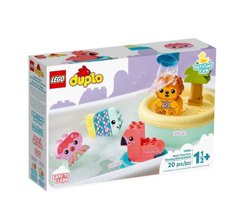 10966 LEGO® Duplo® Banyo Zamanı Eğlencesi: Yüzen Hayvan Adası, 20 parça, +1,5 yaş 10966 LEGO® Duplo® Banyo Zamanı Eğlencesi: Yüzen Hayvan Adası, 20 parça, +1,5 yaş