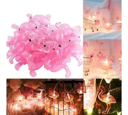 10lu Pilli Led Flamingo Dekoratif Işık Zinciri Aydınlatma 1,5 Mt 10lu Pilli Led Flamingo Dekoratif Işık Zinciri Aydınlatma 1,5 Mt