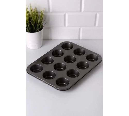 12'li Yanmaz Yapışmaz Muffin Kek Kalıbı