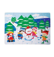 1278-CS Chiva, Kış Ahşap Yer Puzzle