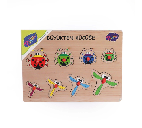 131-132 ONY Ahşap Tutmalı Puzzle Büyükten Küçüğe