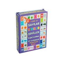 1413 DıyToy, Flash Cards - 5 Süper Set - Sayılar+Renkler+Şekiller+İlişki Kurma+Zıt Kavramlar / +2 yaş