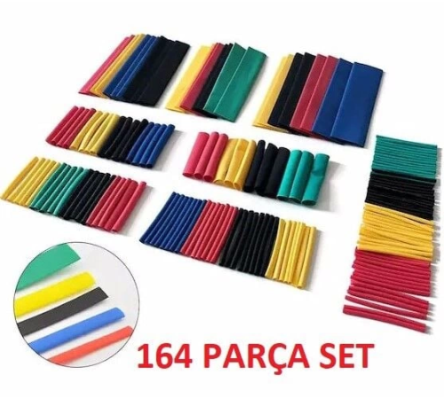 164 Parça Set Isıyla Daralan Makaron Kablo Koruyucu Kılıf 164 Parça Set Isıyla Daralan Makaron Kablo Koruyucu Kılıf