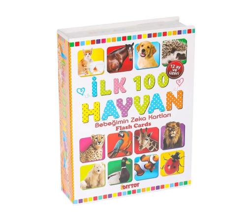 1741 Flash Card İlk 100 Hayvanlar Eğitici Kartlar -Dıytoy 1741 Flash Card İlk 100 Hayvanlar Eğitici Kartlar -Dıytoy