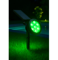 18w Ledli Solar Kazıklı Bahçe Armatürü Yeşil Işık