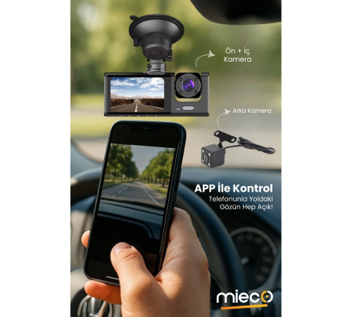 1s Wifi / App /1920p Fhd/ 170° Ultra Geniş Açı/gece Görüş/ G-sensörü 3 Kameralı Araç Kamerası(2025) 1s Wifi / App /1920p Fhd/ 170° Ultra Geniş Açı/gece Görüş/ G-sensörü 3 Kameralı Araç Kamerası(2025)
