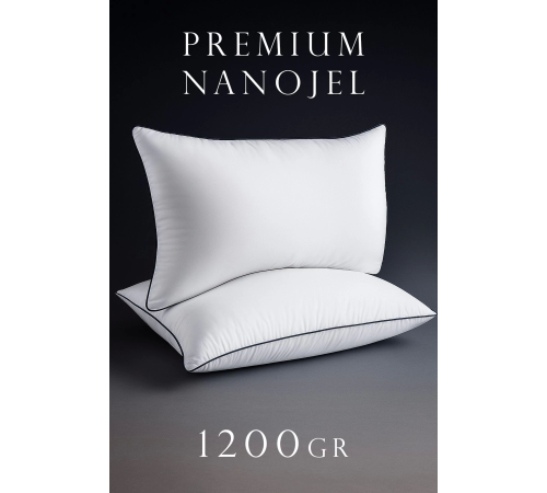 3 Adet 50x70cm Nano Jel Lüks Yastık | 1200gr Anti-alerjik Pamuklu Yastık Seti 3lü 3 Adet 50x70cm Nano Jel Lüks Yastık | 1200gr Anti-alerjik Pamuklu Yastık Seti 3lü