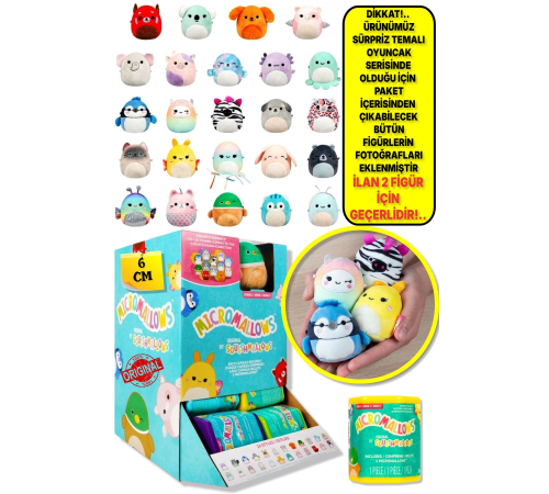 2 Adet Micromallows MC Squishmallows Sürpriz Mini Yumuşak Peluş Oyuncak Figür 2 Adet 2 Adet Micromallows MC Squishmallows Sürpriz Mini Yumuşak Peluş Oyuncak Figür 2 Adet