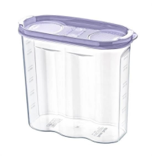 2 Kapaklı Ölçekli Erzak Kuru Gıda Saklama Kutusu Kabı - 1,7 Litre - SA935