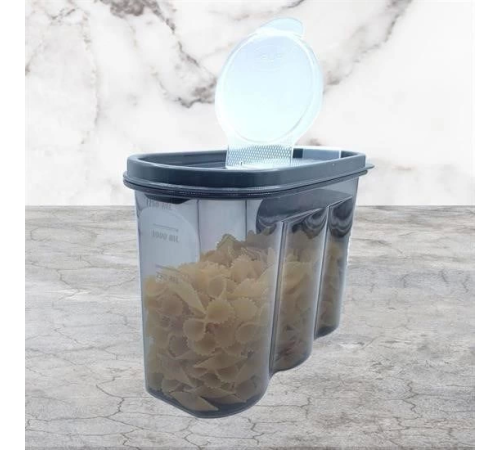 2 Kapaklı Ölçekli Erzak Saklama Kabı - 1,2 Litre - SA930