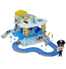 2 Katlı Polis Garaj Set ve Mega Pist