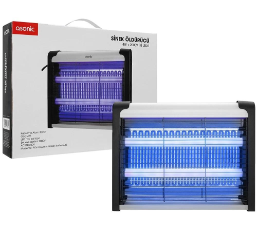 2 LEDLİ SİNEK ÖLDÜRÜCÜ CIZ MAKİNE 4W - 2000V 30M2 ETKİNLİK ALANI AS-A28 (336336) 2 LEDLİ SİNEK ÖLDÜRÜCÜ CIZ MAKİNE 4W - 2000V 30M2 ETKİNLİK ALANI AS-A28 (336336)