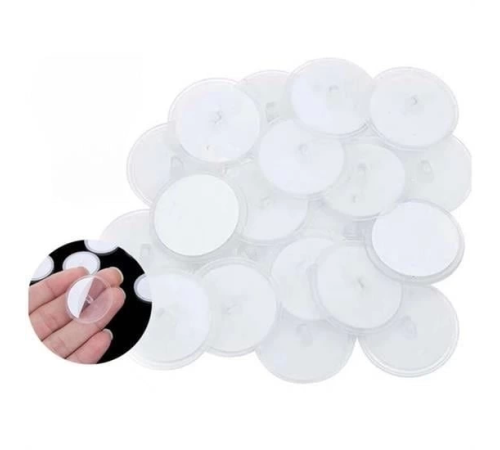 20 Adet Şeffaf Yuvarlak 3 Cm Çaplı Güçlü Disk Yapışkanlar 20 Adet Şeffaf Yuvarlak 3 Cm Çaplı Güçlü Disk Yapışkanlar