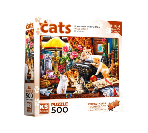 20052 Kittens in the Writer’s Office 500 Parça Puzzle 20052 Kittens in the Writer’s Office 500 Parça Puzzle
