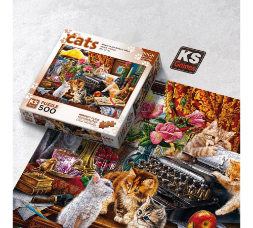 20052 Kittens in the Writer’s Office 500 Parça Puzzle 20052 Kittens in the Writer’s Office 500 Parça Puzzle
