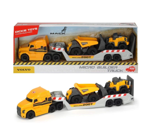 203725005 Dickie Toys, Volvo Yükleyici Kepçe ve Volvo Damperli Kamyon 203725005 Dickie Toys, Volvo Yükleyici Kepçe ve Volvo Damperli Kamyon