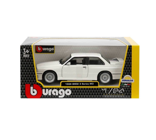 21100 Burago 1:24 BMW M3 1988 Model Araba
