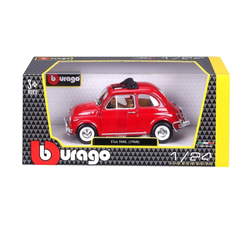 22099 Burago Fiat 500L 168 Kırmızı 1:24 -Sunman 22099 Burago Fiat 500L 168 Kırmızı 1:24 -Sunman
