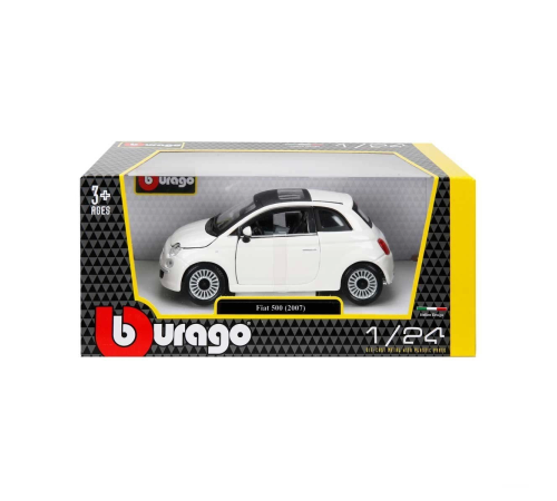 22106 Burago 1:24 Fiat 500 2007 Model Araba
