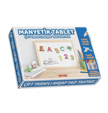 2250 Manyetik Çift Taraflı Tablet Ahşap Yazı Tahtası