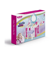 2568 OYUNCAK UNICORN MAKYAJ MASASI VE TABURE SETİ