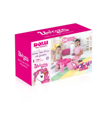 2598 Unicorn Aktivite Masası 30 Parça Blok Seti ile