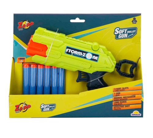 2712 Zapp 6 Mermili Sünger Dart Atan Silah -Sunman
