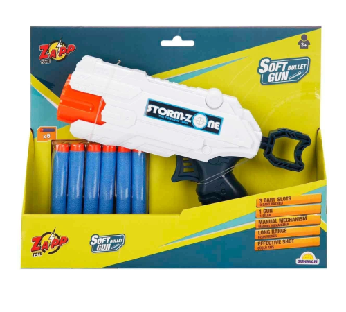 2712 Zapp 6 Mermili Sünger Dart Atan Silah -Sunman