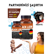 2li Black Lion XXL Sertleştiricili Geciktiricili Büyütücülü Etkili Erkek Performans Arttırıcılı Set