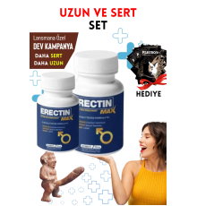 2li Erectin Max XXL Sertleştiricili Geciktiricili Büyütücülü Etkili Erkek Performans Arttırıcılı Set