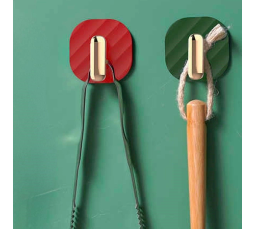 2li Yapışkanlı Retro Askılık Dolap Kapak Kulpu Yeşil