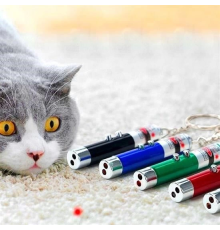 3 Fonksiyonlu Kırmızı Beyaz Işıklı Led Lazer Kedi Köpek Oyuncak Anahtarlık