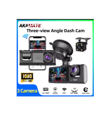 3 Kanal Araba DVR HD 1080P 3 Lensli Araç İçi KameraÜç Yönlü Kamera DVR Kaydedici Video