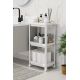3 Katlı Banyo Raf Ünitesi (PEGGY) Beyaz Banyo Düzenleyici Şampuanlık Havluluk Dolap(BEYAZ)