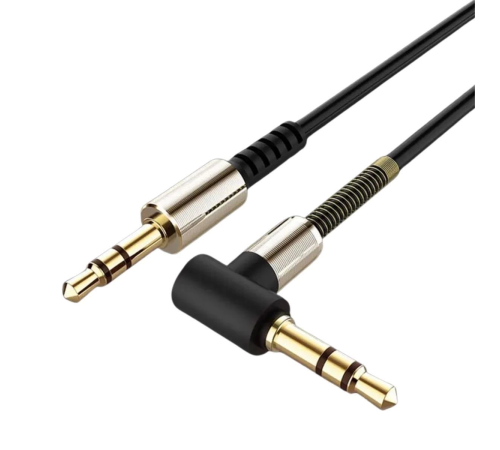 3.5mm AUX Kablosu Jak Erkek Erkek L Tipi 1 Metre Ses Aktarım Kablosu 3.5mm AUX Kablosu Jak Erkek Erkek L Tipi 1 Metre Ses Aktarım Kablosu