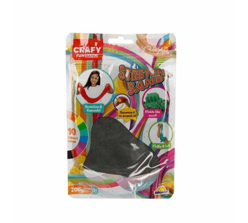 3607 Crafy Streç Oyun Kumu Siyah 200 g