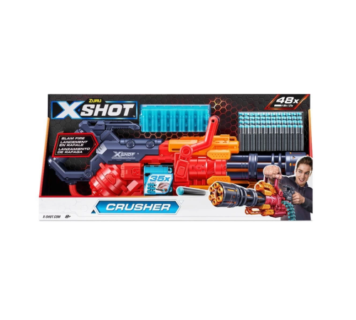36382 Zuru X-Shot Silah Sünger Atan Excel-Crusher 48 Mermi -Sunman