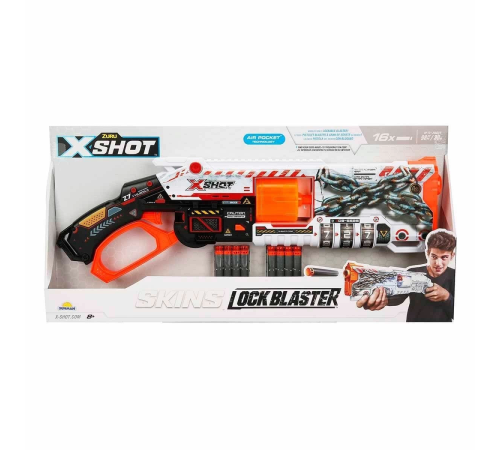 36606 X-Shot Skins Lock Blaster 16 Mermili Sünger Dart Atan Silah 56 cm 36606 X-Shot Skins Lock Blaster 16 Mermili Sünger Dart Atan Silah 56 cm