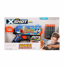 36648 X-Shot Skins Flux Sonic The Hedgehog 8 Mermili Sünger Dart Atan Silah 21 cm