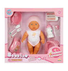 3823 Bebelou Bakım Zamanı Sesli Gülen Ağlayan Bebek 32 cm