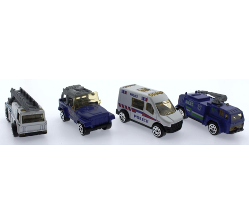 4'Lü Die Cast Polis Seti