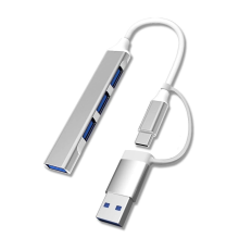 4 Port'lu Bağlantı İstasyonu Ultra İnce USB Bölücü TYPE-C tipi Çoklu Arayüz Adaptörü Multi Usb Çoklayıcı