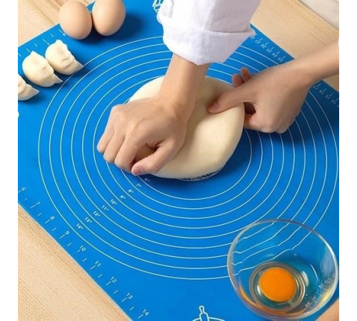 40*50 cm Silikon Ölçekli Kullanımı Kolay Hamur Açma Matı Ekmek Mantı Makarna Hamuru Yoğurma